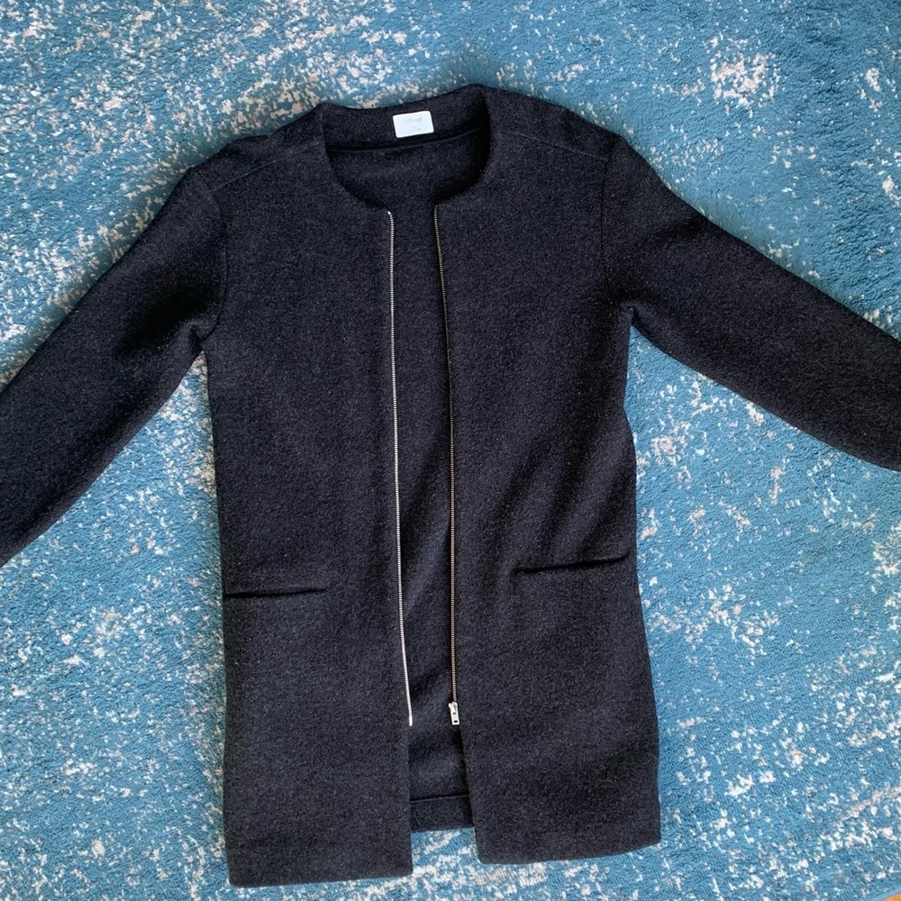 Charcoal gray wool coat